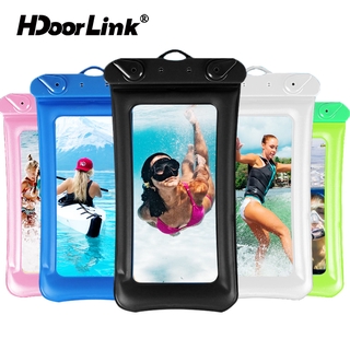 SAMSUNG Hdoorlink IPX8 防水手機殼適用於三星 IPhone 浮動安全氣囊游泳乾手機觸摸蓋手機保護袋