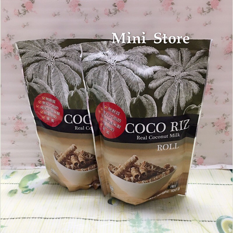 泰國🇹🇭COCO RIZ REAL COCONUT MILK ROLL椰奶脆皮米捲原味100g即期促銷30元