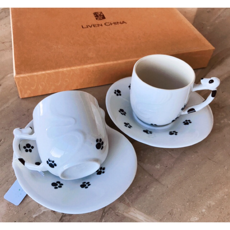 乾唐軒遠紅外線活瓷-可愛狗狗圖案活瓷對杯 禮盒特惠組 茶杯  咖啡杯 水杯 杯具 (適合當禮物禮品)