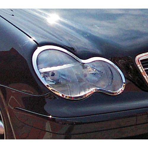 IDFR-ODE 汽車精品 BENZ C-W203 C-CLASS 00-07 鍍鉻大燈框 前燈框 飾條
