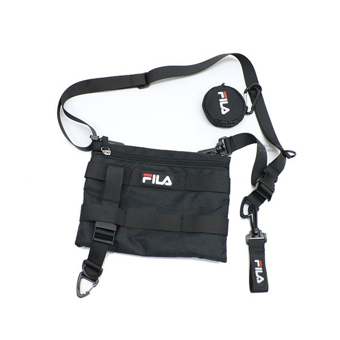 新品上架    FILA 工裝風側背包 (黑 BMV3007BK )