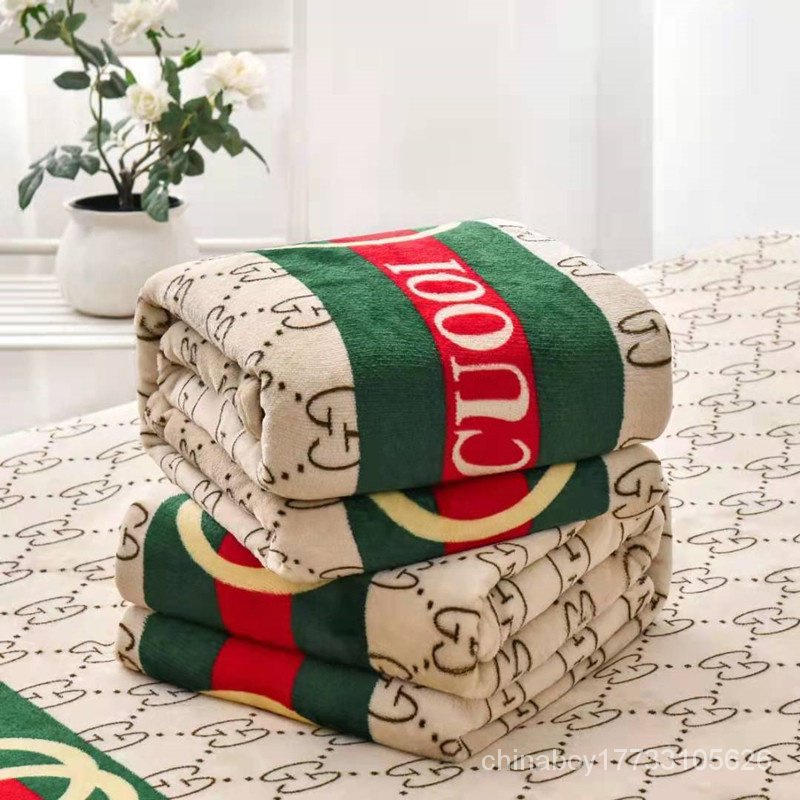 古馳 空調舒適毯法蘭絨 Gucci 毛毯四個季節毯子空調毯單雙床毯蓋毯子床單兩用趨勢