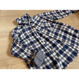 二手 童裝 Uniqlo kids 110 法蘭絨 襯衫 （非muji 無印良品）