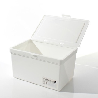 收納 日本 Sanada 白 掀蓋 收納盒 1700ml 白色 置物盒 口收納