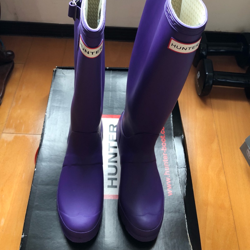 Hunter Boots赫特威靈頓 雨靴 紫色39號（含運）