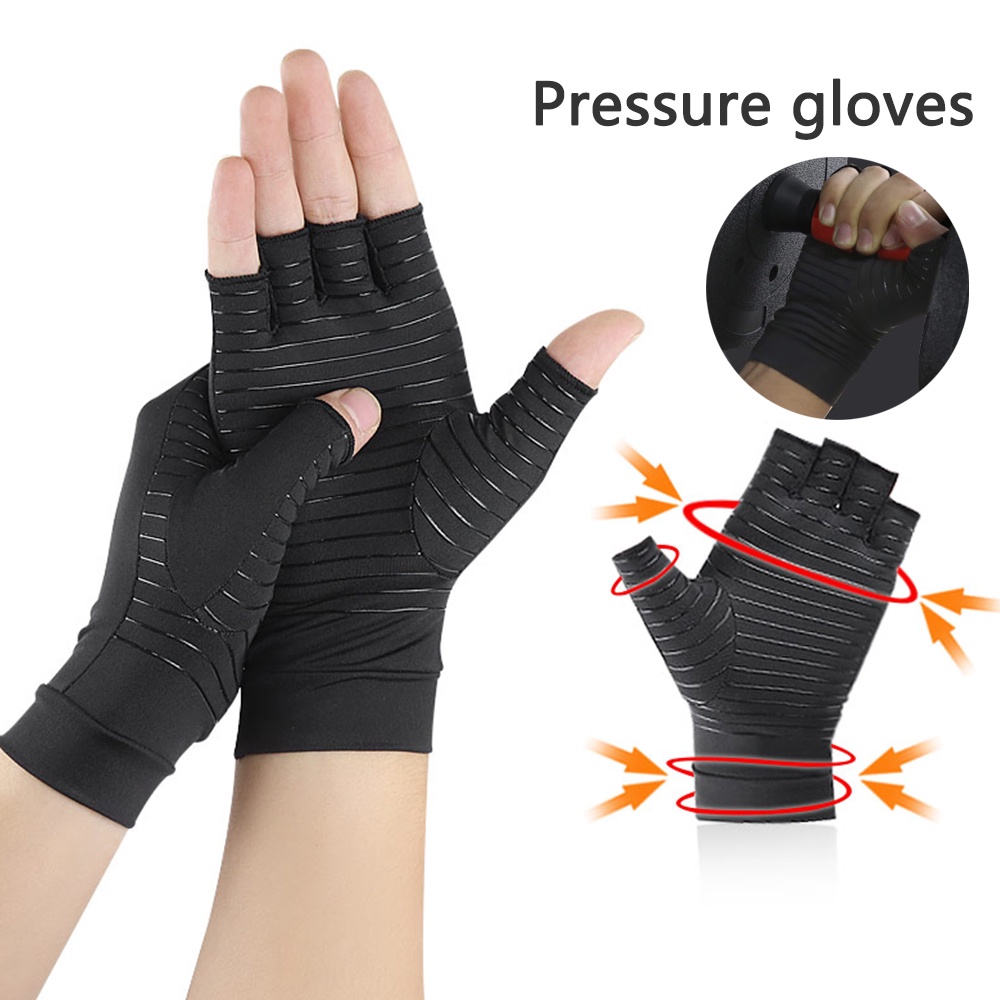 1 對壓力手套無指關節炎手套緩解關節痛手套 S M L