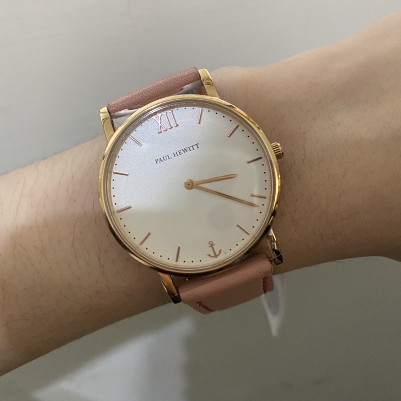 Paul Hewitt 女錶 Sailor Line 玫瑰金皮革腕錶 德國經典風潮船錨設計牛皮手錶 德國原廠 女生手錶