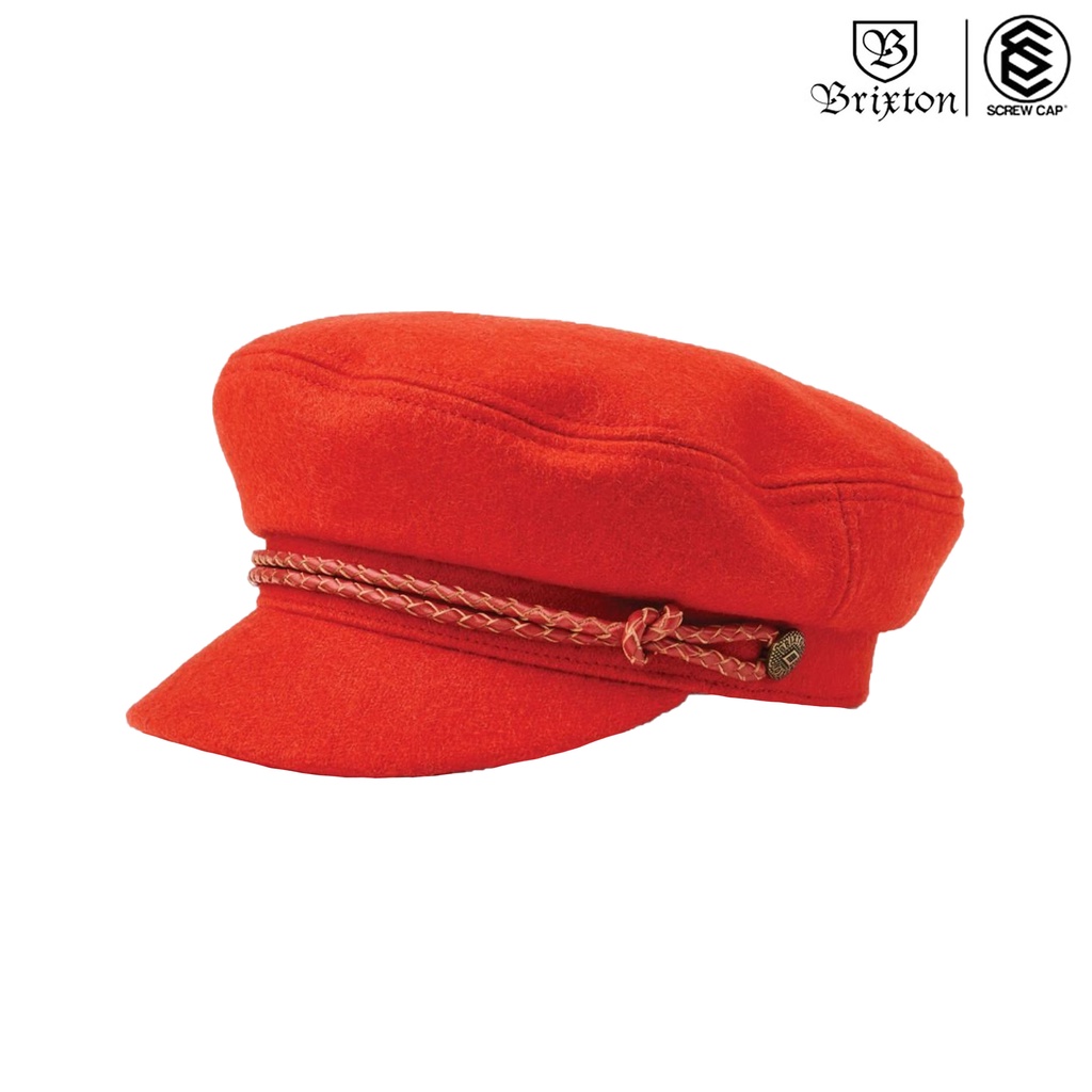 BRIXTON 海軍帽 ASHLAND CAP AUBURN 橘紅色 羊毛 海軍帽 鴨舌帽 復古⫷ScrewCap⫸
