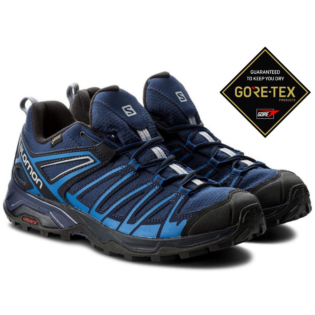 CodE= SALOMON X ULTRA 3 PRIME GTX 防水登山野跑鞋(藍黑) 401280 索羅門男| 蝦皮購物