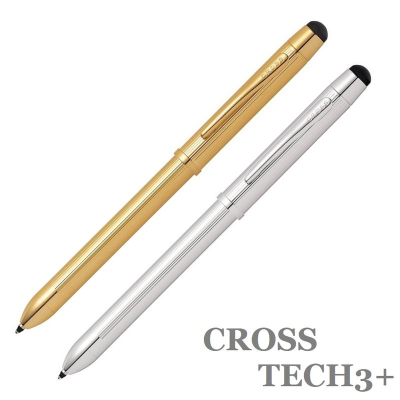 Cross Tech3+ 高仕多用途貴金屬多用筆(2原子筆+鉛筆+觸控筆)鍍金/鍍鉑金AT0090-11/0090-12