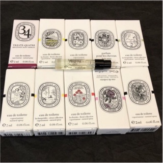 【柴媽黑白賣】Diptyque 原廠 噴頭小香2ml 玫瑰之水 紙染之水 杜桑 感官之水 影中之水 淡香水 2ml