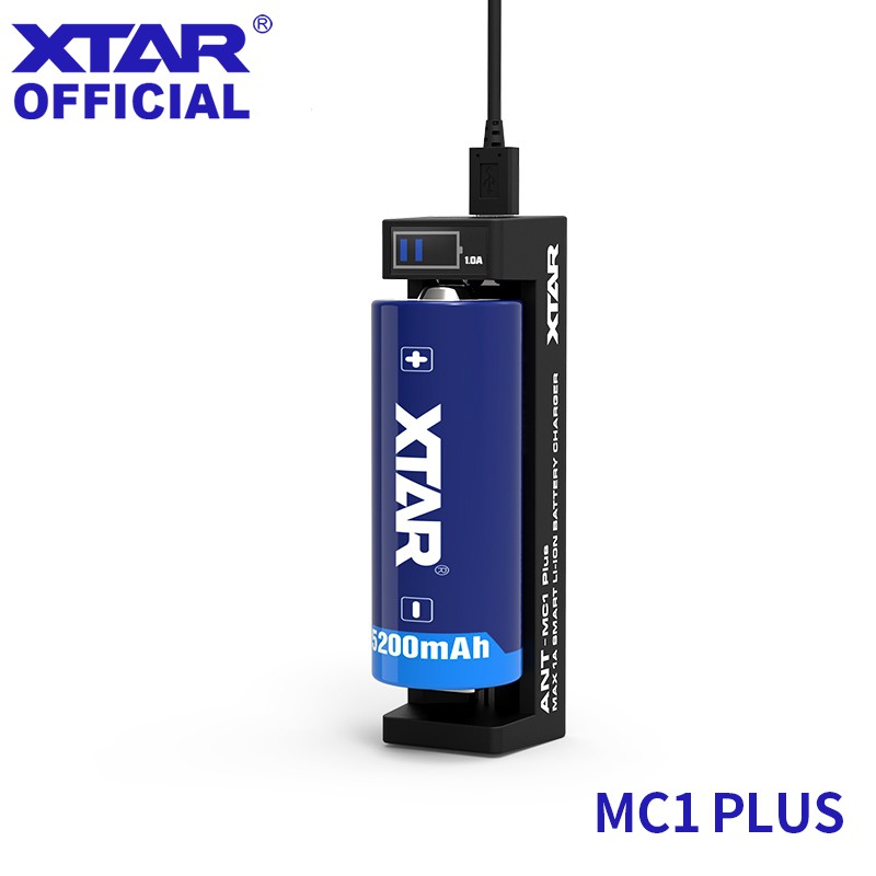 Mc1 PLUS XTAR 緊湊型充電器,帶液晶屏