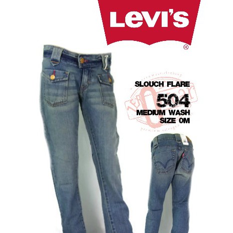 （出清 全新） Levi's 女 LEVIS 504 SLOUCH FLARE Jeans 牛仔褲