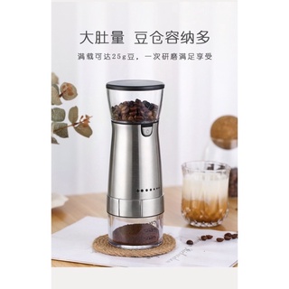 臺灣現貨⭐Mongdio咖啡豆研磨機電動磨豆機家用小型自動咖啡研磨機手磨豆器