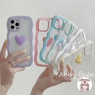 3d Wave Frame Candy Color Love Heart Toys Clear Phone Case 兼