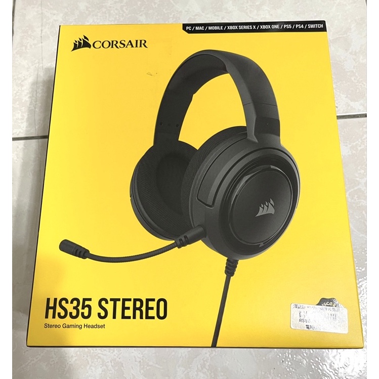 【全新未用，快速出貨】CORSAIR 海盜船 HS35 Stereo 電競耳機 遊戲耳機 耳機麥克風 黑