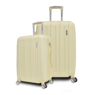 (展示品/福利品)24吋ABS拉鍊行李箱 旅行箱-奶茶色