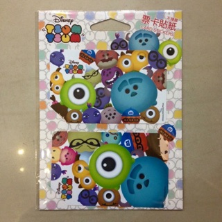 迪士尼 Tsum Tsum 疊疊樂 票卡貼 - 怪獸大學 毛怪 大眼仔