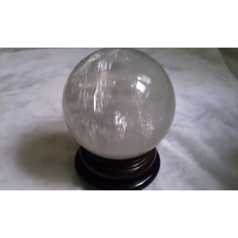 天然白水晶球 激光料彩虹白水晶球 異象水晶 直徑約16公分 7.1公斤