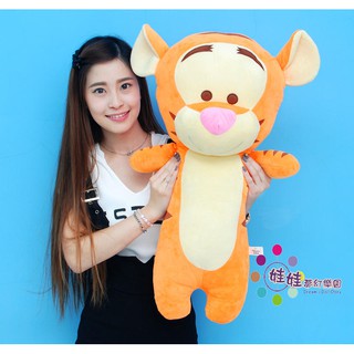 正版迪士尼抱枕 小熊維尼長枕 跳跳虎抱枕 高70cm 小熊維尼/跳跳虎長抱枕玩偶 生日/情人節禮物 全省宅配