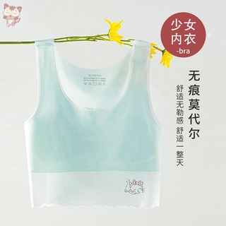 ✨✨小花貓童裝 少女內衣 兒童文胸女童發育期內衣莫代爾兒童小背心防凸點7-9-16歲學生文胸夏季薄款