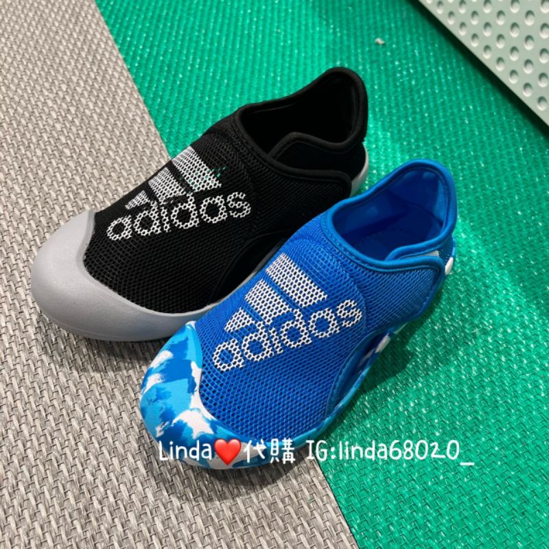 Linda❤️代購 ADIDAS 洞洞 涼鞋 包腳速乾 玩水涼鞋 拖鞋 藍色 GV7806 黑色 GV7807