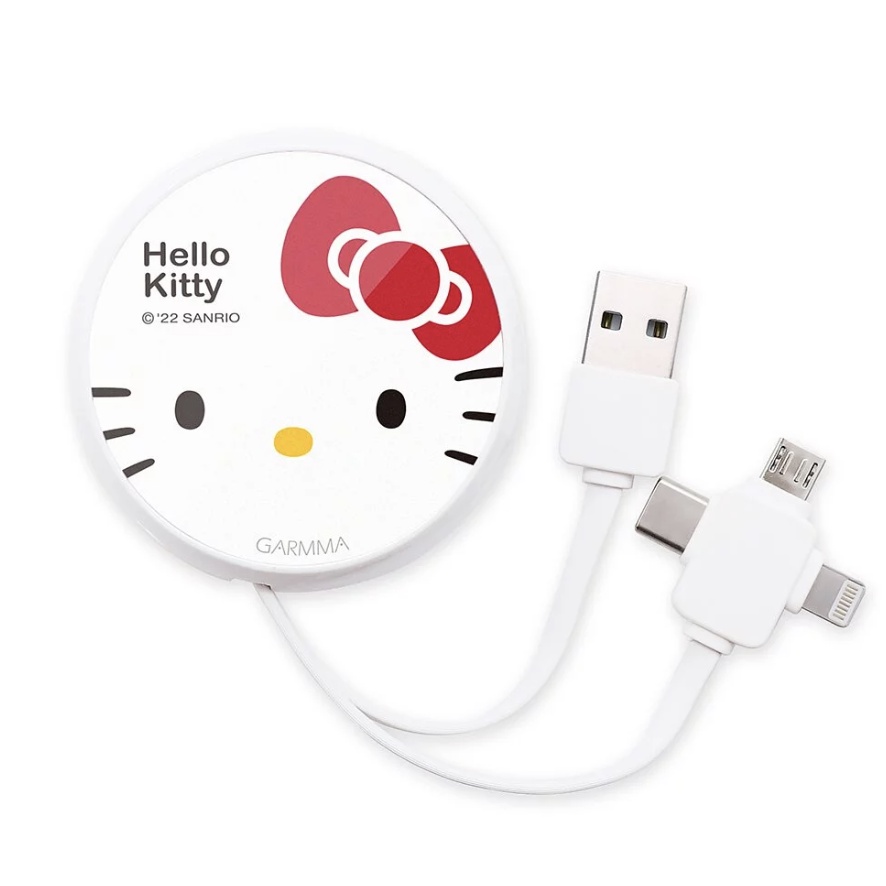3C 賣場 (經典款) GARMMA Hello Kitty 三合一 迷你 輕巧 好攜帶 伸縮 充電 傳輸線
