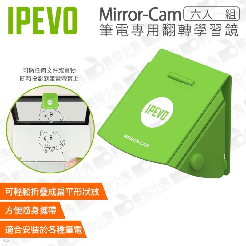 IPEVO 筆電專用 Mirror-Cam 視訊鏡頭 停課 遠距教學 反射鏡 網課教學 視訊轉向鏡