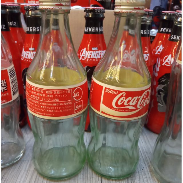 YUMO家 日本80～90年 胖胖玻璃瓶 350ml 中期 可口可樂