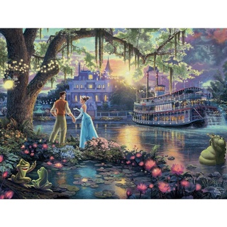 現貨在台-美國 拼圖 750片 ceaco 拼圖 迪士尼 Disney 青蛙和公主 Thomas Kinkade