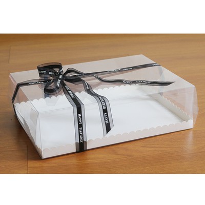 （現貨）網紅數字蛋糕盒全透明生日禮物長方形PET環保ins風烘焙蛋糕包装盒