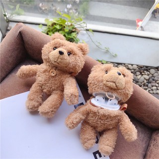 台灣出貨『泰迪熊Ted』> Airpods 保護套 熊麻吉 毛絨泰迪小熊耳機套 蘋果藍芽耳機Airpods Pro保護