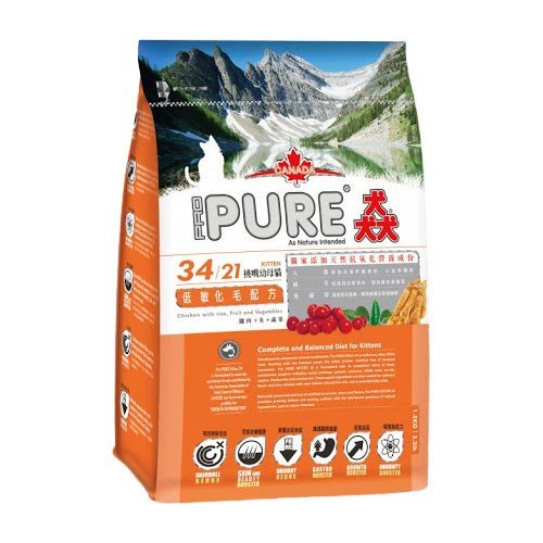 ✨橘貓MISO✨❤️現貨新包規格❤️🚚免運🚚【白色繁殖包】PURE猋34 挑嘴幼母貓低敏化毛配方18Kg‧貓飼料‧貓糧