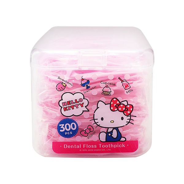 Hello Kitty 超韌牙線棒300入(盒)【小三美日】D103184|