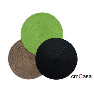 = cmCasa = [3685]東南亞涼夏度假風格 天然夏日正圓編織餐墊 多色可選