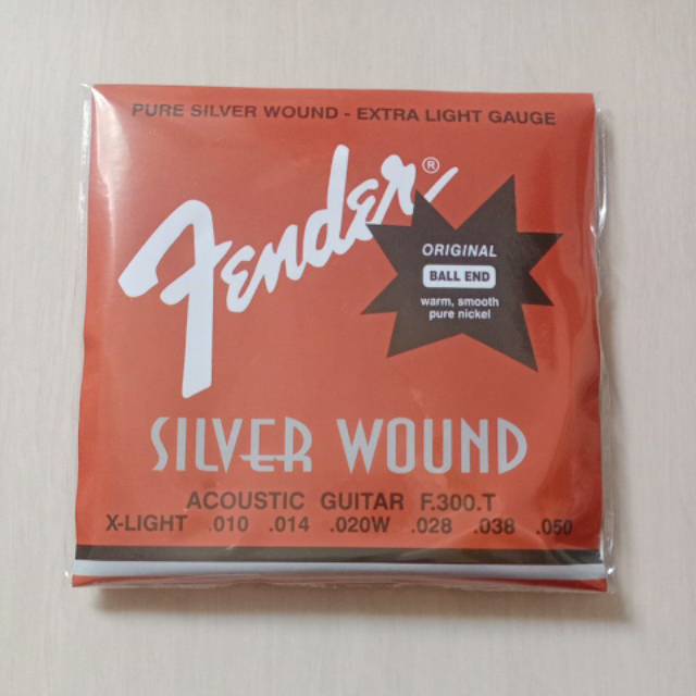 Fender 銀色纏繞吉他弦 010