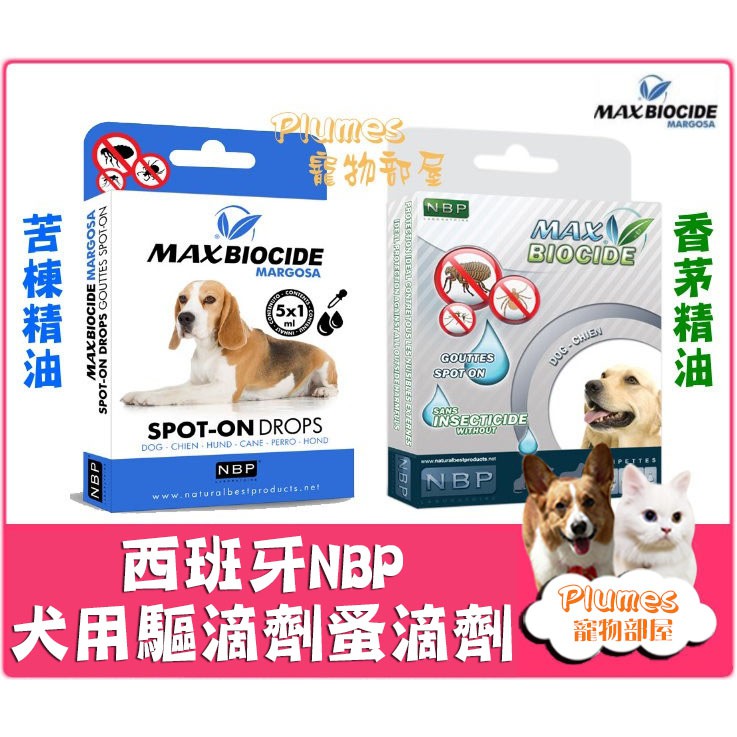 NBP《新型犬用 香茅精油 苦楝精油 驅蚤滴劑5入 苦楝精油防蚤頸圈 》純天然 犬用除蟲 除蚤滴劑 除蚤項圈 跳蚤不到