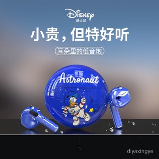 【現貨熱賣】迪士尼時尚潮流新款女士款真無綫藍牙耳機適用華爲蘋果OPPO正品