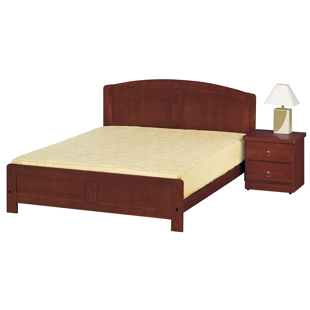 obis 床 床架 標準雙人床架 柚木色5.2尺雙人床架
