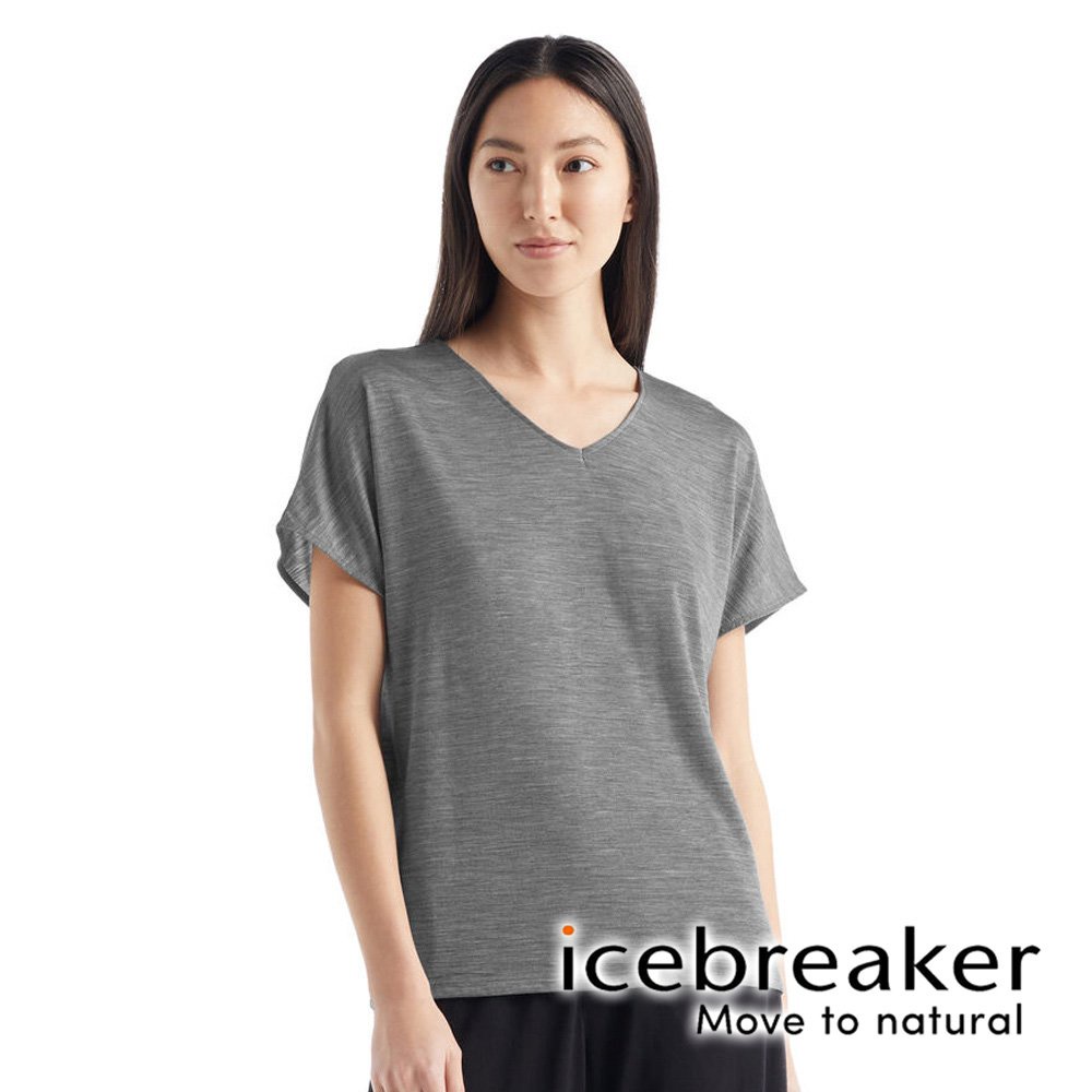 【icebreaker】Drayden Cool-Lite 女 雙面穿圓領短袖上衣 150『灰』0A56ES