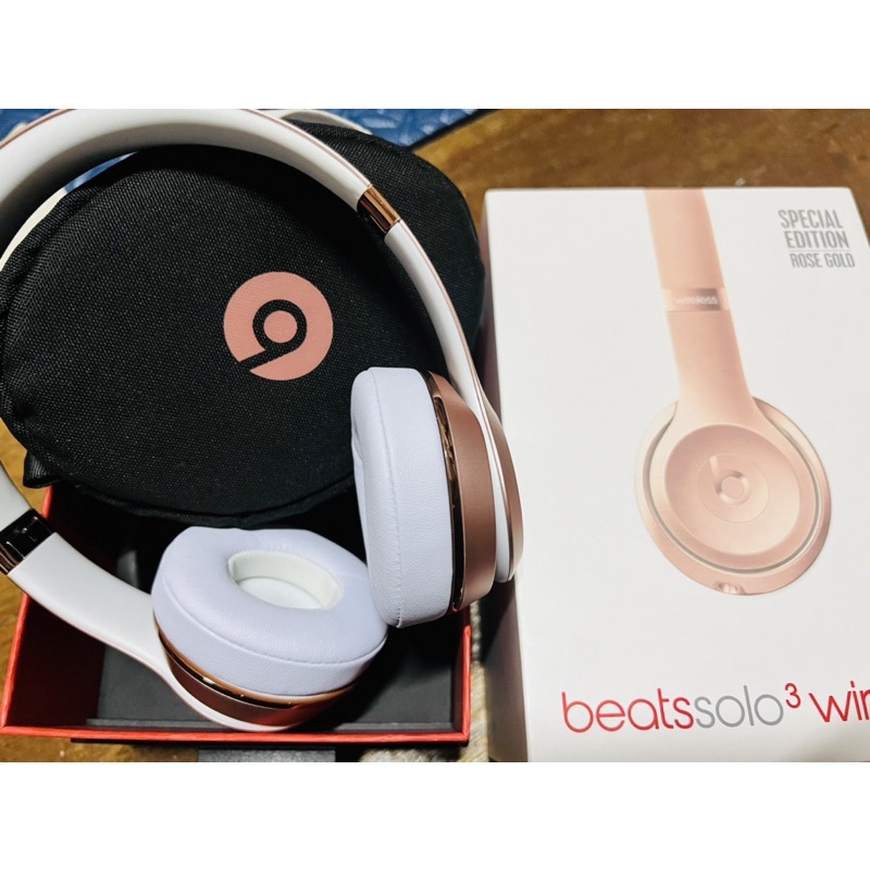 Beats Solo3 Wireless 頭戴式耳機-玫瑰金 9成新2018購入