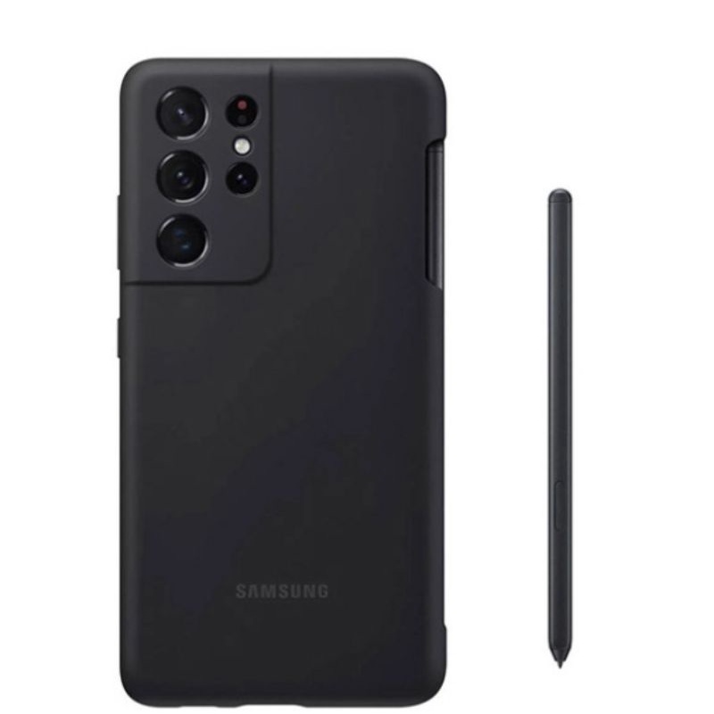 SAMSUNG Galaxy S21 Ultra 原廠薄型矽膠材質背蓋(附S Pen) 黑
