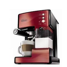 美國OSTER奶泡大師義式咖啡機 PRO升級版 - 醇酒紅（含磨豆機）