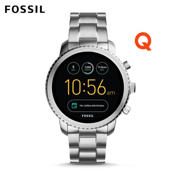 【FOSSIL】Q Explorist 池昌旭代言觸控智慧藍芽手錶 銀 FTW4000 46mm