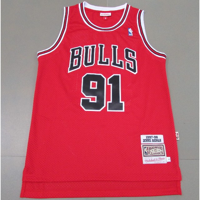 NBA 球衣 Dennis Rodman 97-98 Road M&amp;N 公牛 復古紅 球衣