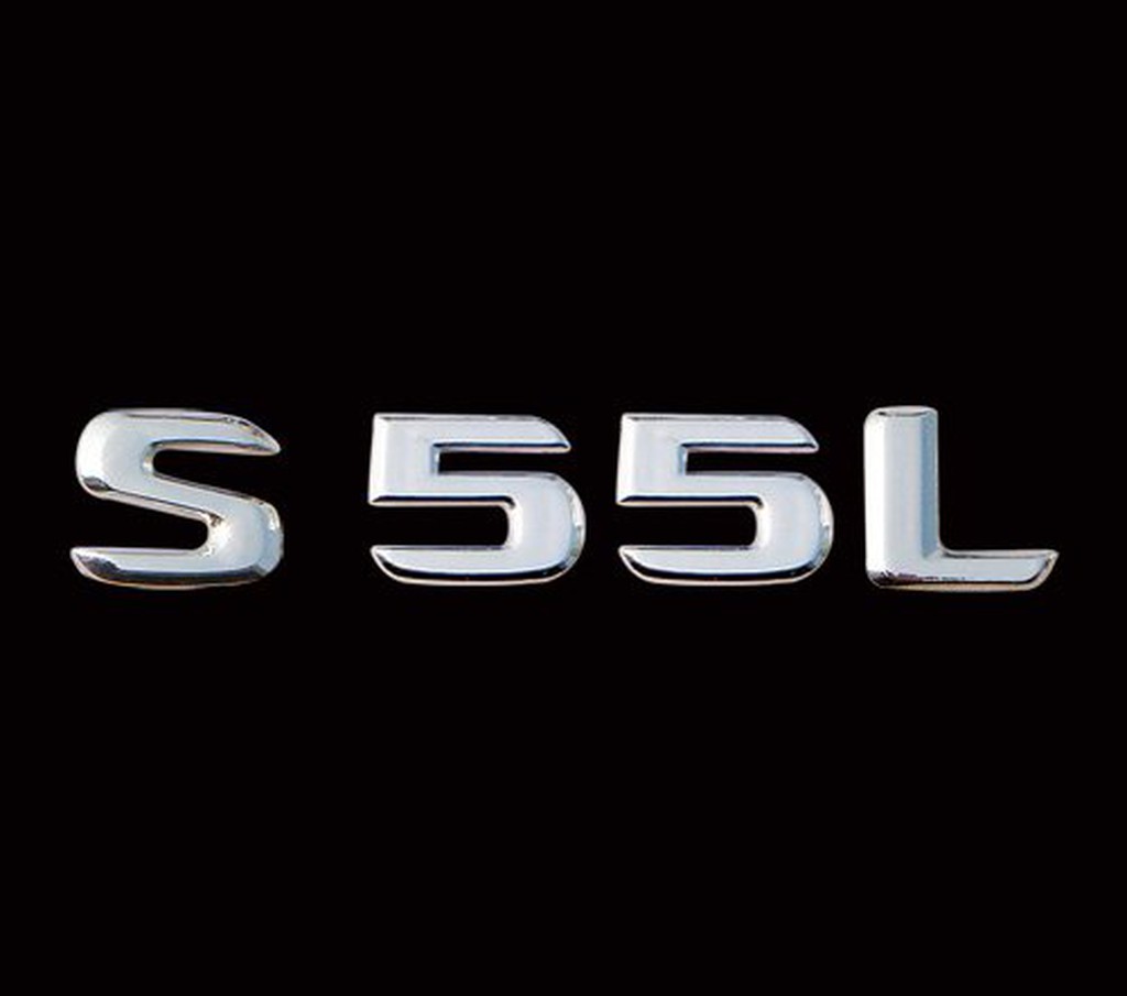~圓夢工廠~ 賓士 Benz S-class S55L 後車箱鍍鉻字貼 同原廠款式 字體高度28mm