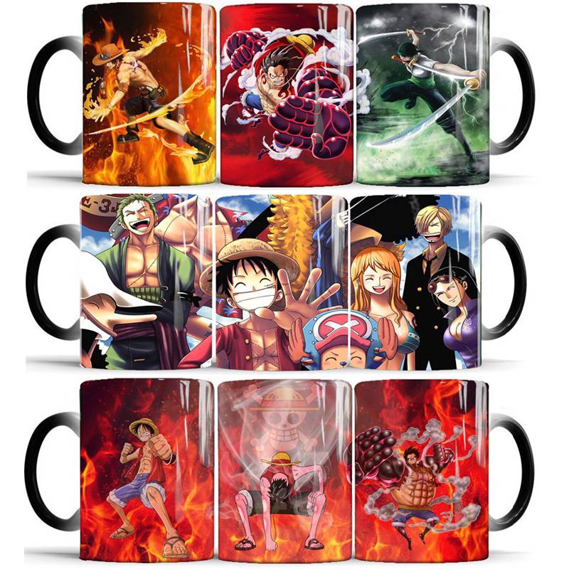 動漫卡漫周邊海賊王航海王one Piece 路飛索隆喬巴馬克杯加熱變色咖啡杯水杯杯子水壺禮物 蝦皮購物