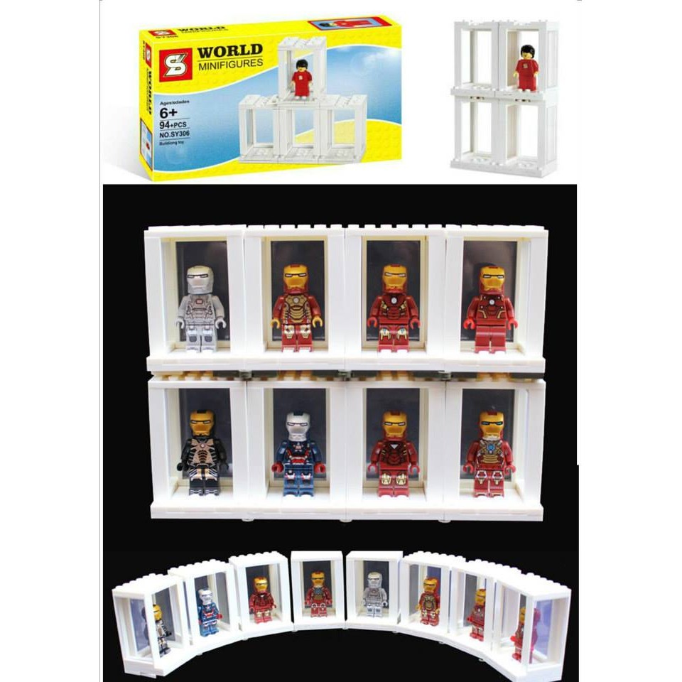 (全新第三方) 同款LEGO 850423 樂高人偶 展示組 minifigures 人偶收納 超值划算 一盒四個