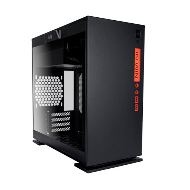迎廣 INWIN 301 玻璃透側機殼-黑紅 (M-ATX/強化玻璃/顯卡330mm/塔散158mm) 現貨 廠商直送