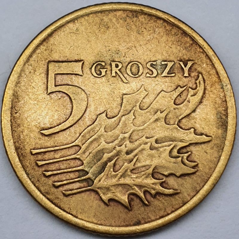 波蘭 舊版5格羅希流通幣 年份隨機